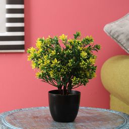FOLIYAJ Green & Yellow Artifical 5 Branch Bonsai Tree-58