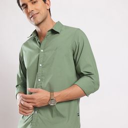 Nautica Slim Fit Solid Casual Shirt-image-3