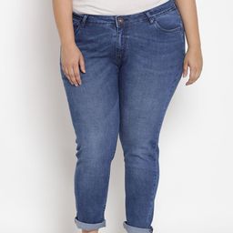 Kiaahvi by JOHN PRIDE Women Blue Slim Fit Mid-Rise Clean Look Stretchable Jeans-picture-49