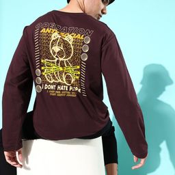 Difference of Opinion Men Pure Cotton Printed Oversized T-shirt-image-36