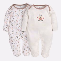 BABY GO Infant Kids Pack Of 2 Printed Sleepsuits-image-36