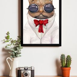 Art Street Brown & Multicoloured Wall Art With Wooden Frame-image-70