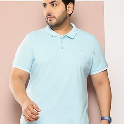 Sztori Plus Size Polo Collar Bio Finish T-shirt-image-60