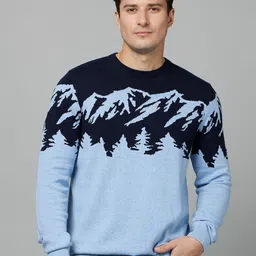 Celio Printed Full Sleeve Knitted Pullover-image-3