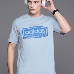 ADIDAS Men FLD SPW Brand Logo Printed Pure Cotton T-shirt-image-43