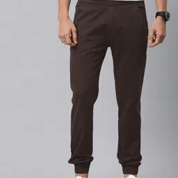 ADBUCKS Men Solid Regular Fit Joggers Trousers-image-111