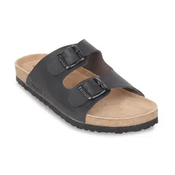 Carlton London Men Black & Brown Comfort Sandals-image-41