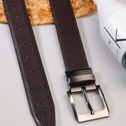 ZEVORA Men Textured Leather Reversible Belt-picture-12
