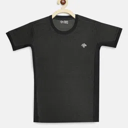 CHIMPRALA Boys Olive Green Solid Round Neck T-shirt-image-76