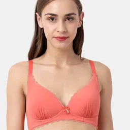 shyaway Coral Peach Solid Non-Wired Lightly Padded Everyday Bra ST016-Camellia-32B-picture-12