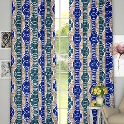 Kuber Industries Multicoloured Set of 2 Door Curtains-7