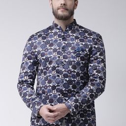 Hangup Men Multicoloured Printed Regular Fit Single-Breasted Blazer-8