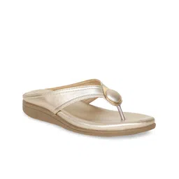 Shezone Women Cream-Coloured Embellished Open Toe Flats-14
