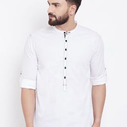 even Men White Solid Straight Kurta-image-59