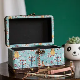 Chumbak Turquoise Blue Printed Desk Organiser-50