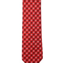 Calvadoss Red Woven Design Broad Tie-picture-38