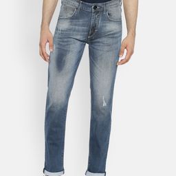 Flying Machine Men Blue Skinny Fit Mid-Rise Mildly Distressed Jeans-image-73