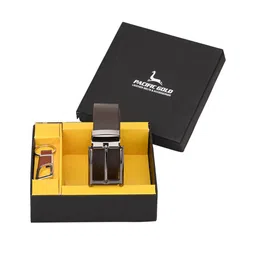Pacific Gold Men Brown Genuine Leather Accessory Gift Set-picture-13