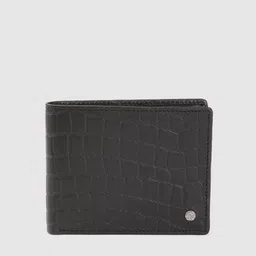 Woodland Men Croc Textured Leather Two Fold Wallet-23
