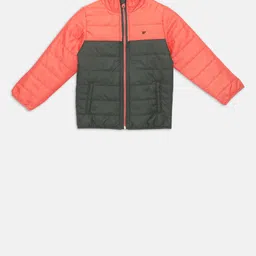 t-base Boys Olive Green Colourblocked Lightweight Jacket-image-79