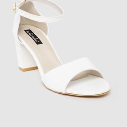 Funku Fashion Women White Solid Block Heels-image-19