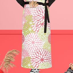 ArtzFolio Red & White Printed Cotton Aprons-21