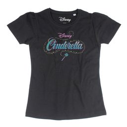Disney by Wear Your Mind Black Cinderella Printed Regular Top-image-80
