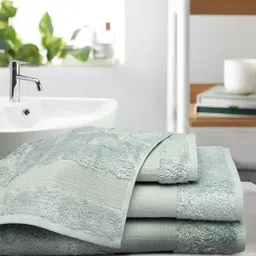 Portico New York Unisex Set of 4 Green Solid Towel Set-image-71