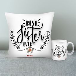 Archies White & Black Best Sister ever Rakhi Combo Gift Set-image-83
