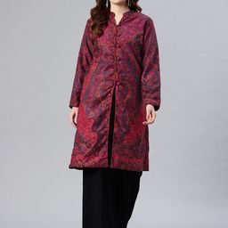 SWI Stylish Women Floral Woollen Lightweight Tailored Jacket-28
