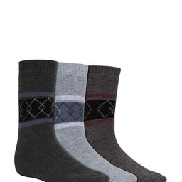 Creature Men Pack Of 3 Patterned Calf-Length Socks-14