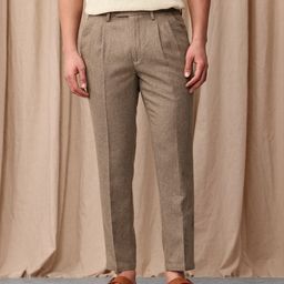 Mr Bowerbird Tailored Fit Pleated Regular Trousers-image-67