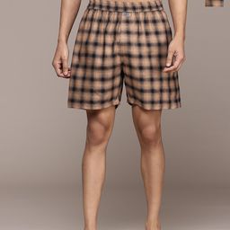 The Roadster Lifestyle Co. Pack Of 2 Checked Pure Cotton Boxers-image-98