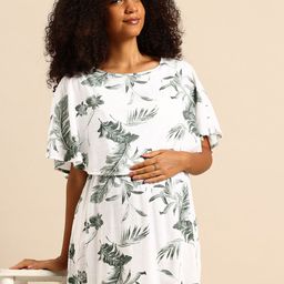 Mystere Paris Floral Print Maternity A-Line Maxi Dress-picture-56