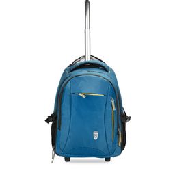 NOVEX Unisex Teal Green & Black Solid 15.6 Inch Trolley Laptop Backpack-18