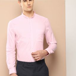 INVICTUS Men Original Slim Fit Mandarin Collar Pure Cotton Formal Shirt-image-28