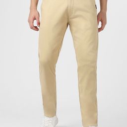 Urbano Fashion Men Beige Slim Fit Solid Chinos-25