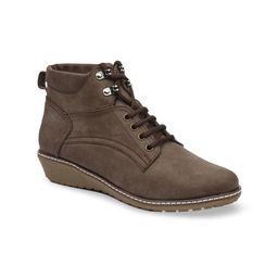 VALIOSAA Women Brown Solid Heeled Boots-image-21