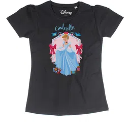 Disney by Wear Your Mind Black Cinderella Printed Puff Sleeve Regular Top-image-94