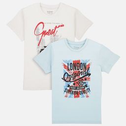 PROTEENS Boys Pack Of 2 Printed Round Neck T-shirt-52