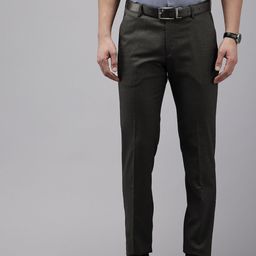 Arrow Men Checked Hudson Tapered Fit Formal Trousers-image-5