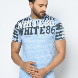 Duke Men Blue Printed Round Neck Cotton T-shirt-picture-11