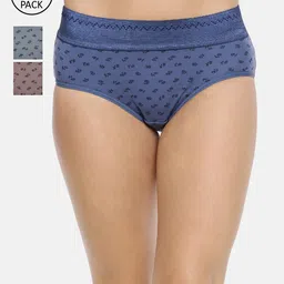Red Rose Women Pack of 3 Assorted Hipster Briefs-image-84