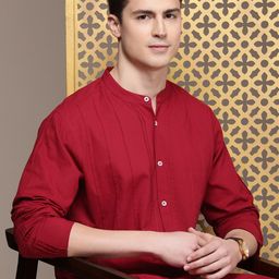 House of Pataudi Solid Pure Cotton Jashn Kurta-picture-34