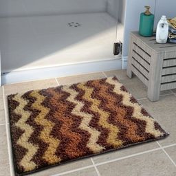 Athom Trendz Brown Printed Anti-Skid Bath Rug-image-75