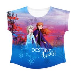 Disney by Wear Your Mind Blue Printed Round Neck T-shirt-image-60