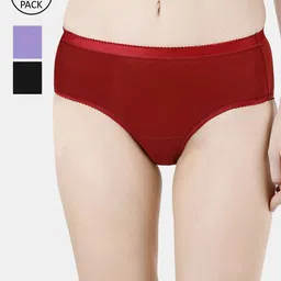 Vami Women Pack of 3 Assorted Basic Briefs VM12001D-S-PO3-28
