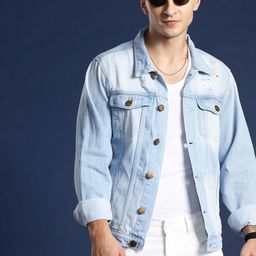 Mast & Harbour Pure Cotton Washed Denim Jacket-24
