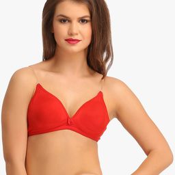 Clovia Cotton Non Padded Wirefree Demi Cup Bra With Detachable Transparent Straps-13