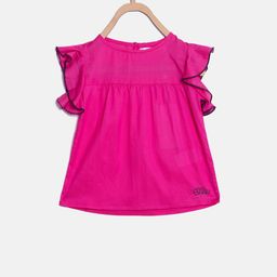 ELLE Girls Pink Solid A-Line Top-image-71